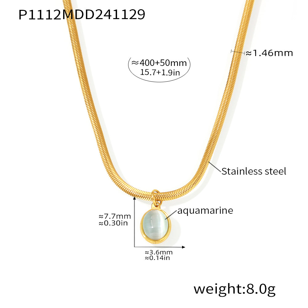 MiduoduoJewelry gold oval pendant necklace length and product specification guide