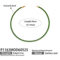Necklace / Green Zircon / 37cm