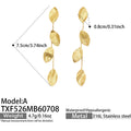 Earrings / Style A: Hammered Textured Leaf (Gold Tone) / Default