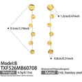 Earrings / Style B: Hammered Textured Round Disc (Gold Tone) / Default