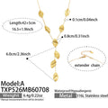 Necklace / Style A: Hammered Textured Leaf (Gold Tone) / 5cm