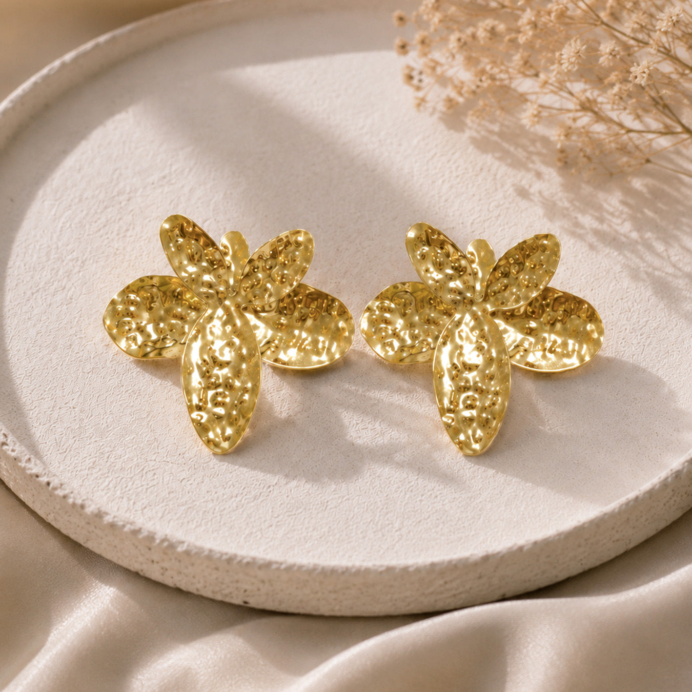 Elegant 18K PVD gold plated earrings for women