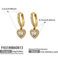 Heart Zircon Gold / Earrings