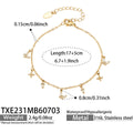 Bracelet / Inlaid Zircon Gold / 5cm