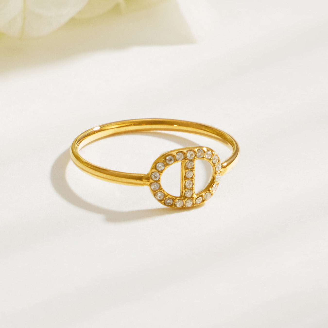 316L Stainless Steel 18K PVD Gold Heart Zircon Ring Set made with 316L stainless steel and 18K PVD gold finish for wholesale jewelry buyers - image 5