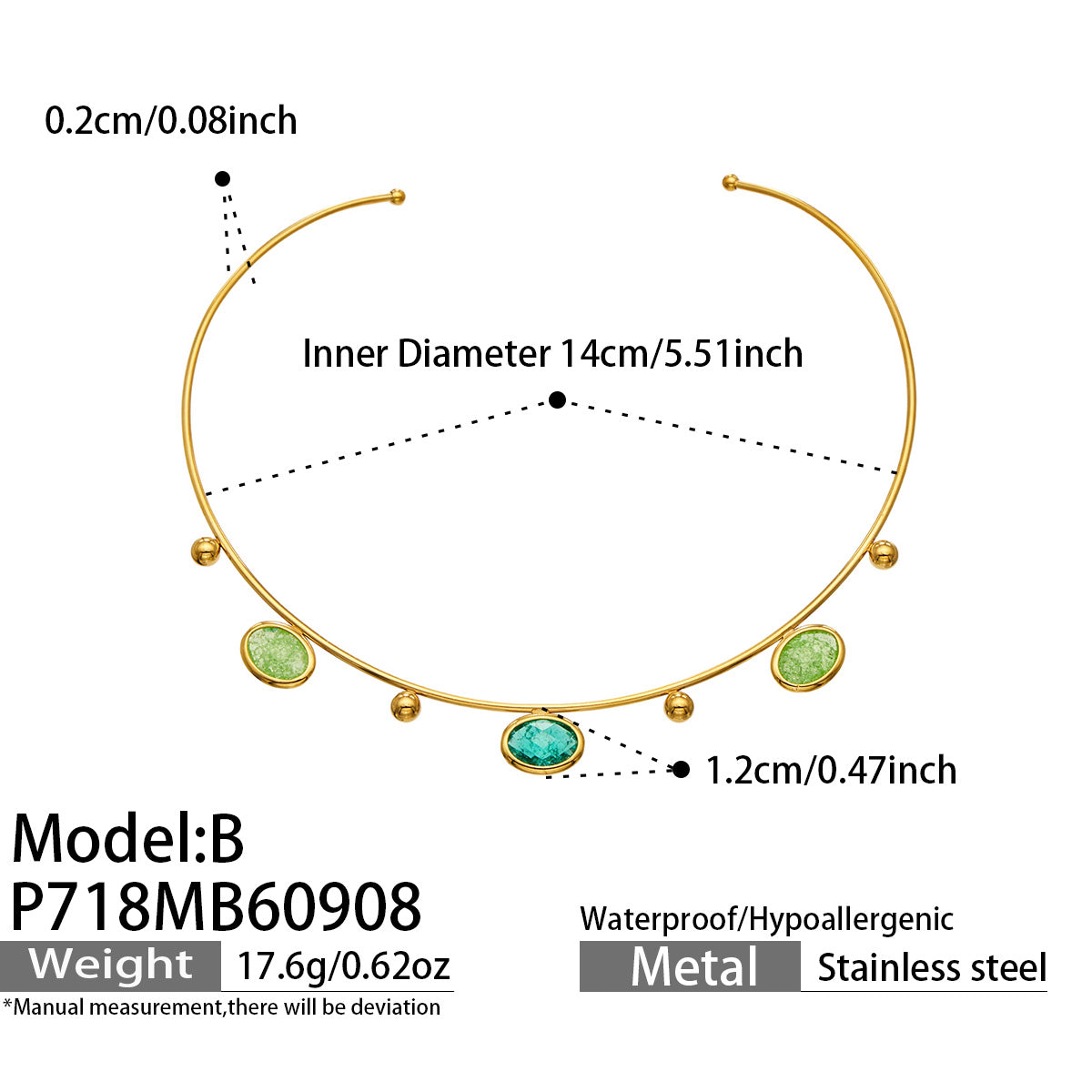 316L Stainless Steel 18K PVD Gold Ice Stone Necklace made with 316L stainless steel and 18K PVD gold finish for wholesale jewelry buyers - image 12