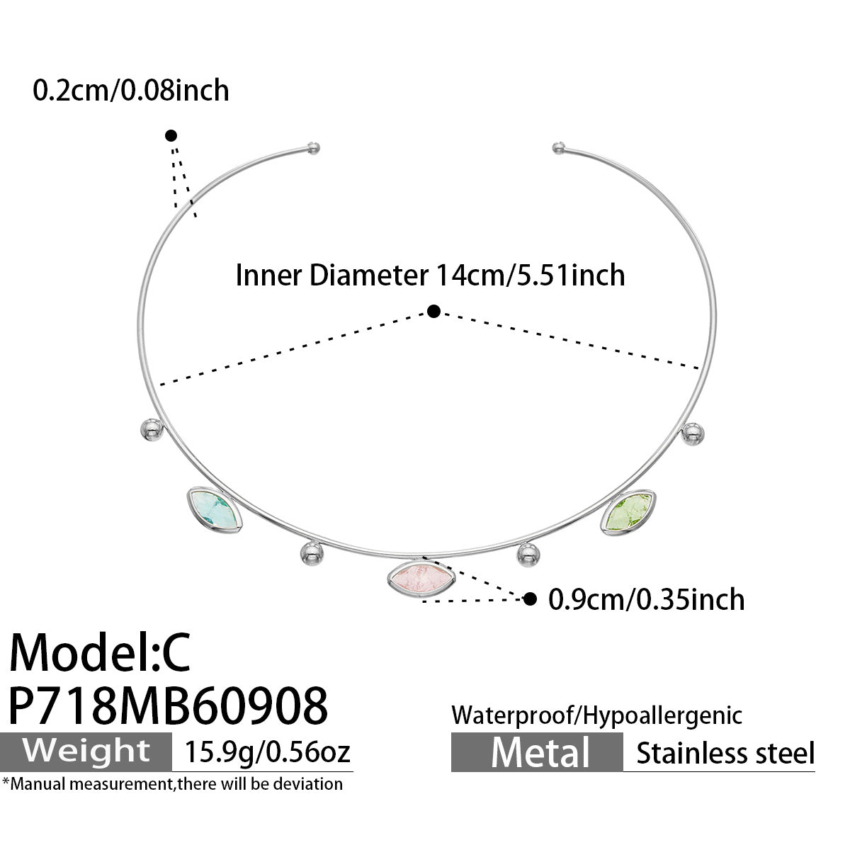 316L Stainless Steel 18K PVD Gold Ice Stone Necklace made with 316L stainless steel and 18K PVD gold finish for wholesale jewelry buyers - image 13