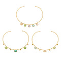Stainless Steel 18K PVD Gold Ice Stone Necklace