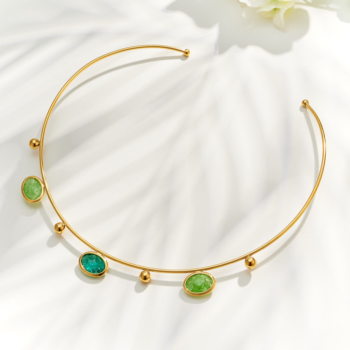 316L Stainless Steel 18K PVD Gold Ice Stone Necklace made with 316L stainless steel and 18K PVD gold finish for wholesale jewelry buyers - image 6