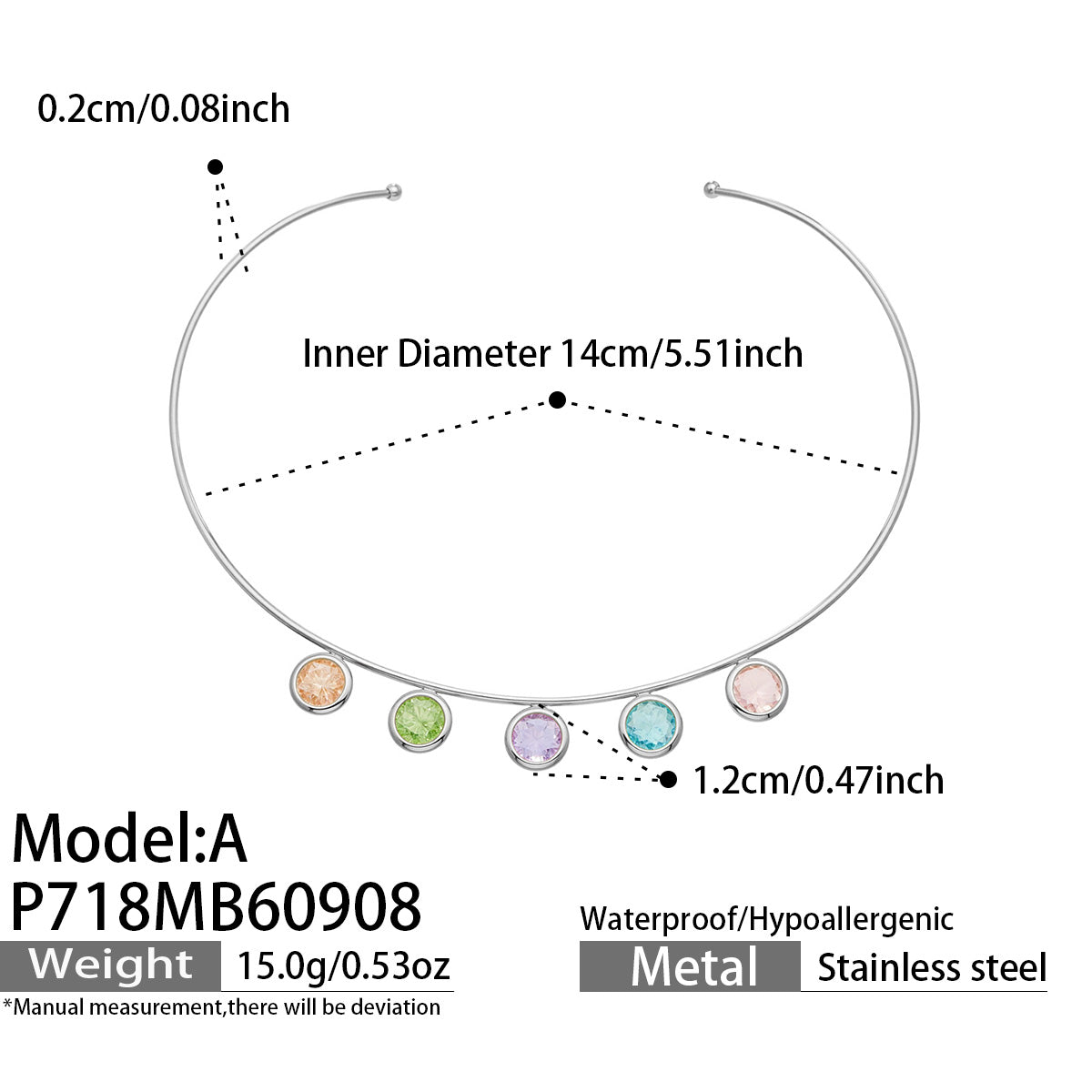 316L Stainless Steel 18K PVD Gold Ice Stone Necklace made with 316L stainless steel and 18K PVD gold finish for wholesale jewelry buyers - image 9