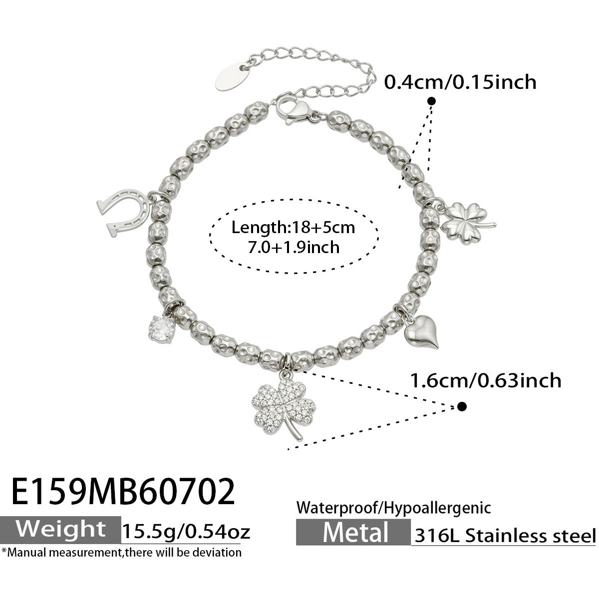 316L Stainless Steel 18K PVD Gold Insect Pendant Bracelet made with 316L stainless steel and 18K PVD gold finish for wholesale jewelry buyers - image 13