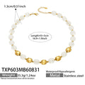 TXP603 – Necklace / White Resin Gold / 43+5 cm