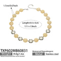 TXP602 – Necklace / Ivory Resin Steel / 43.5+5 cm