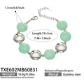 TXE602 – Bracelet / Light Green Resin Steel / 19+5 cm