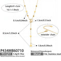 Gold Cat Zircon Y Necklace 41+5cm / 5cm