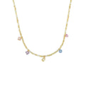 Layered Natural Stone Beaded Stainless Steel Necklace | Wholesale