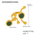 Gold‑Green Natural Stone / Size 7