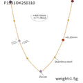 Small Faceted Zircon Bead Necklace – Gold / 5cm