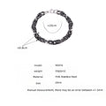 Silver Black Bracelet (NE016) / 20cm