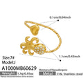 White Zircon Octopus Open Ring / Ring