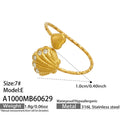 White Zircon Scallop Shell Open Ring / Ring