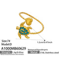 Blue Zircon Turtle Open Ring / Ring