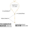 P015 Zircon Floral Y Necklace – Gold / 40+5 cm