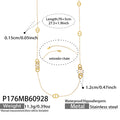 P176 Zircon Long Necklace / 70+5 cm