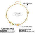 P269 Geometric Oval Link Necklace / Gold / 47+5 cm