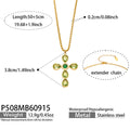 Necklace / Green / Gold Tone