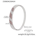 Z398 Silver Pink Zircon Bracelet