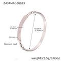 Z434 Silver Buckle Pink Diamond Bracelet