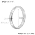 Z461 Silver Solid Ring Bracelet