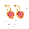 F898 - Gold Pink Heart