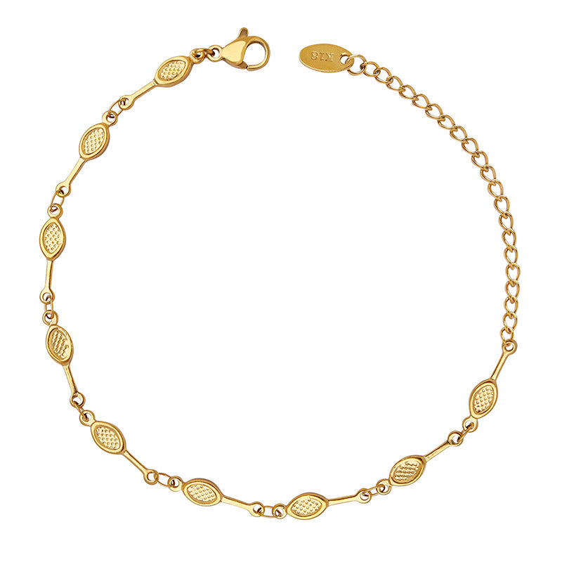 316L Stainless Steel Minimalist Tennis Racket Charm Bracelet - Image 3