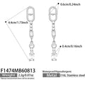 F1474 Geometric Link CZ / Steel / Earrings