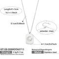 Micro-Pavé Crescent Moon Pendant – Steel / 5cm