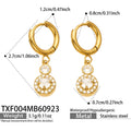 Hoop Drop Earrings / Round