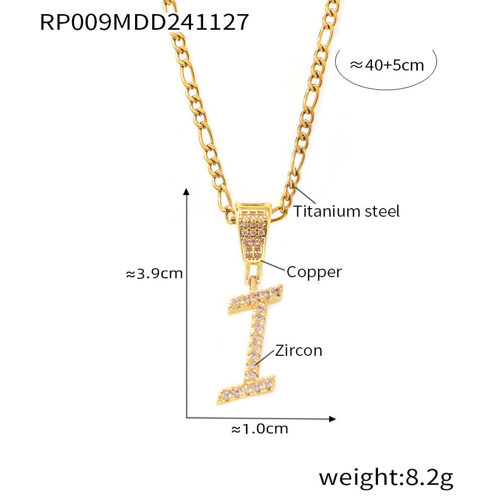 316L Stainless Steel 18K PVD Gold Script Letter Necklace made with 316L stainless steel and 18K PVD gold finish for wholesale jewelry buyers - image 4