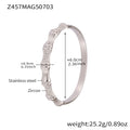 Z457 Steel White Zircon Bracelet