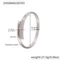 Z456 Steel White Zircon Bracelet