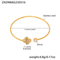 Z429 Gold 5A Zircon Hollow Flower Bracelet