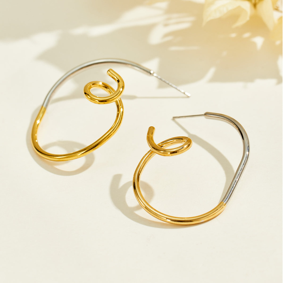 316L Stainless Steel 18K PVD Gold Spiral Hoop Earring made with 316L stainless steel and 18K PVD gold finish for wholesale jewelry buyers - image 15