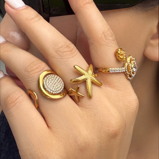 316L Stainless Steel 18K PVD Gold Spiral Open Ring made with 316L stainless steel and 18K PVD gold finish for wholesale jewelry buyers - image 8
