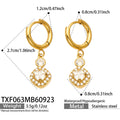 Hoop Drop Earrings / Square
