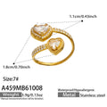 A459 – Double Heart Halo / Gold Tone / 7