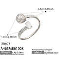 A465 – Two-Stone Halo / Steel Tone / 7