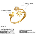 A479 – Heart & Star / Gold Tone / 7