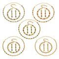 Stainless Steel Colorful Zircon Chain Jewelry – Necklace, Bracelet & Earrings