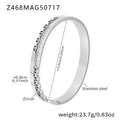 Z467 Steel 5A Zircon Buckle Bracelet